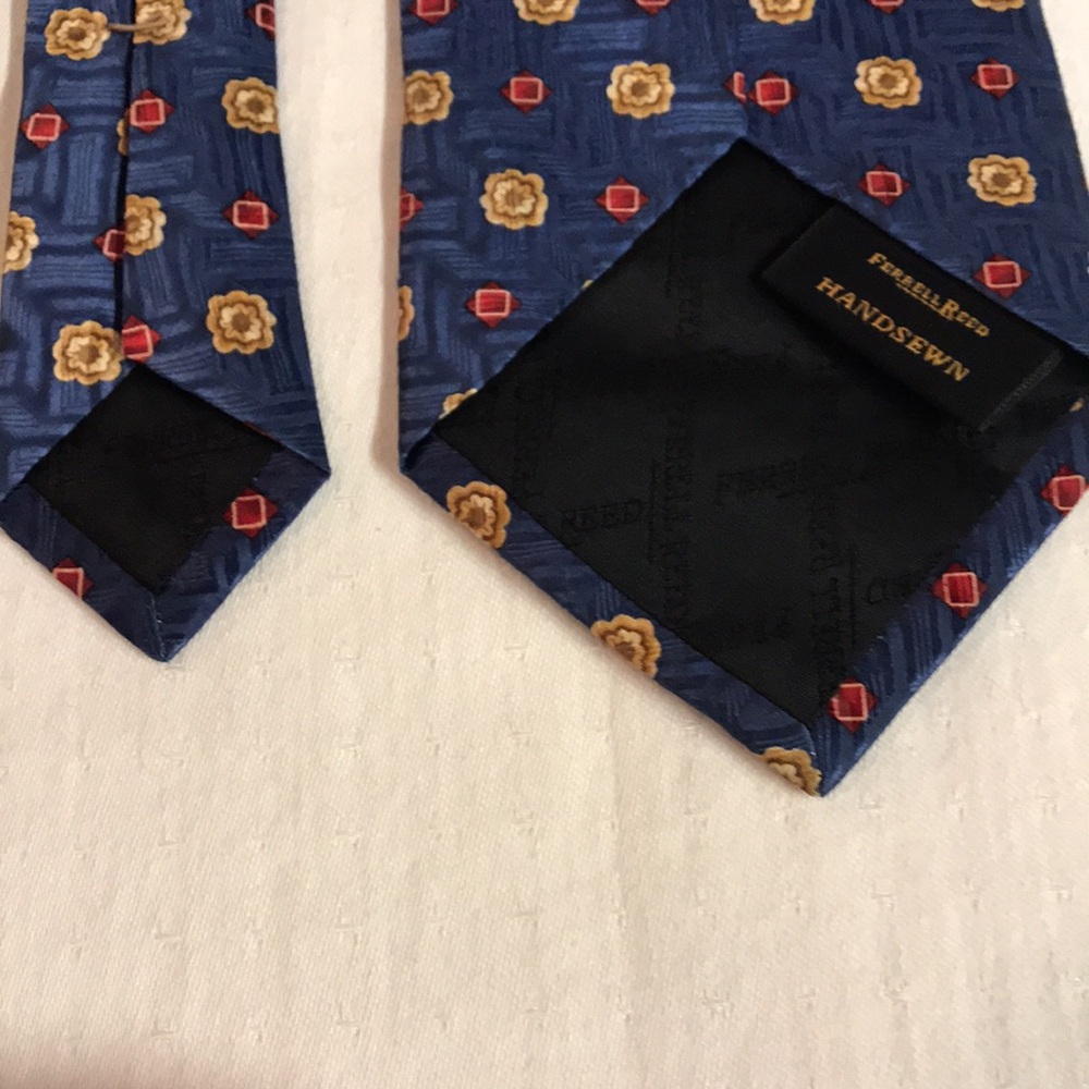 Ferrel Reed Handsewn Imported Silk Jacquard Mens Tie - Picture 8 of 9
